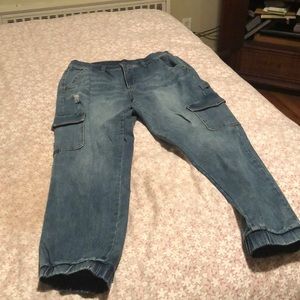 New York and Company cargo jogger jeans.